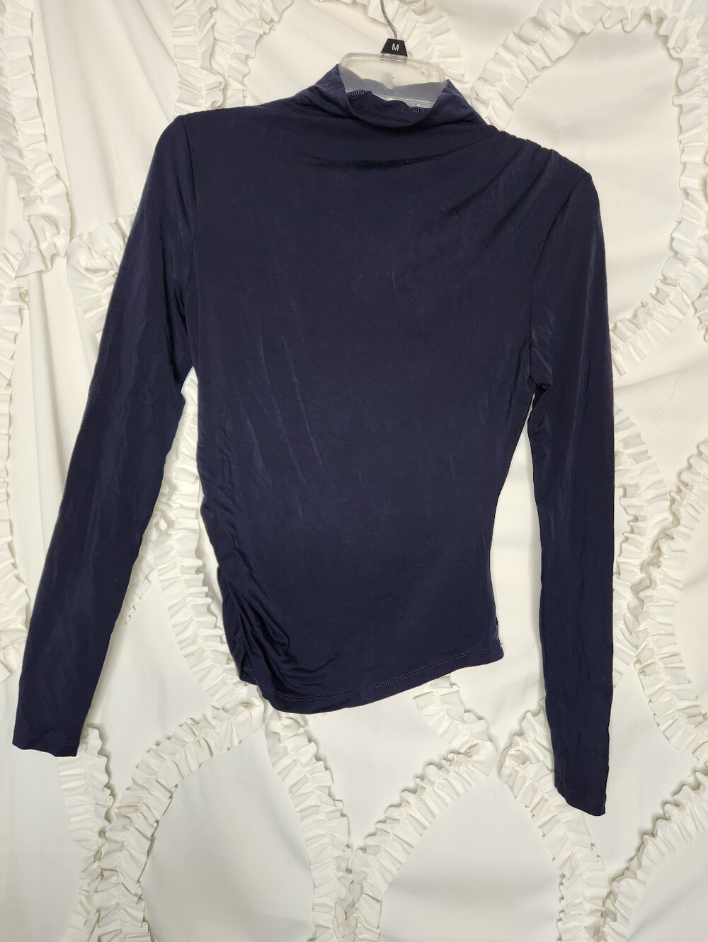 Veronica Beard Mylie Long Sleeve Turtleneck Blue Top Sz XS - Picture 3 of 5